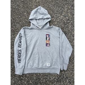Marvel “Heroes Beware!” X-men Villains Hoodie Uniqlo UT Collab L grey hoodie
